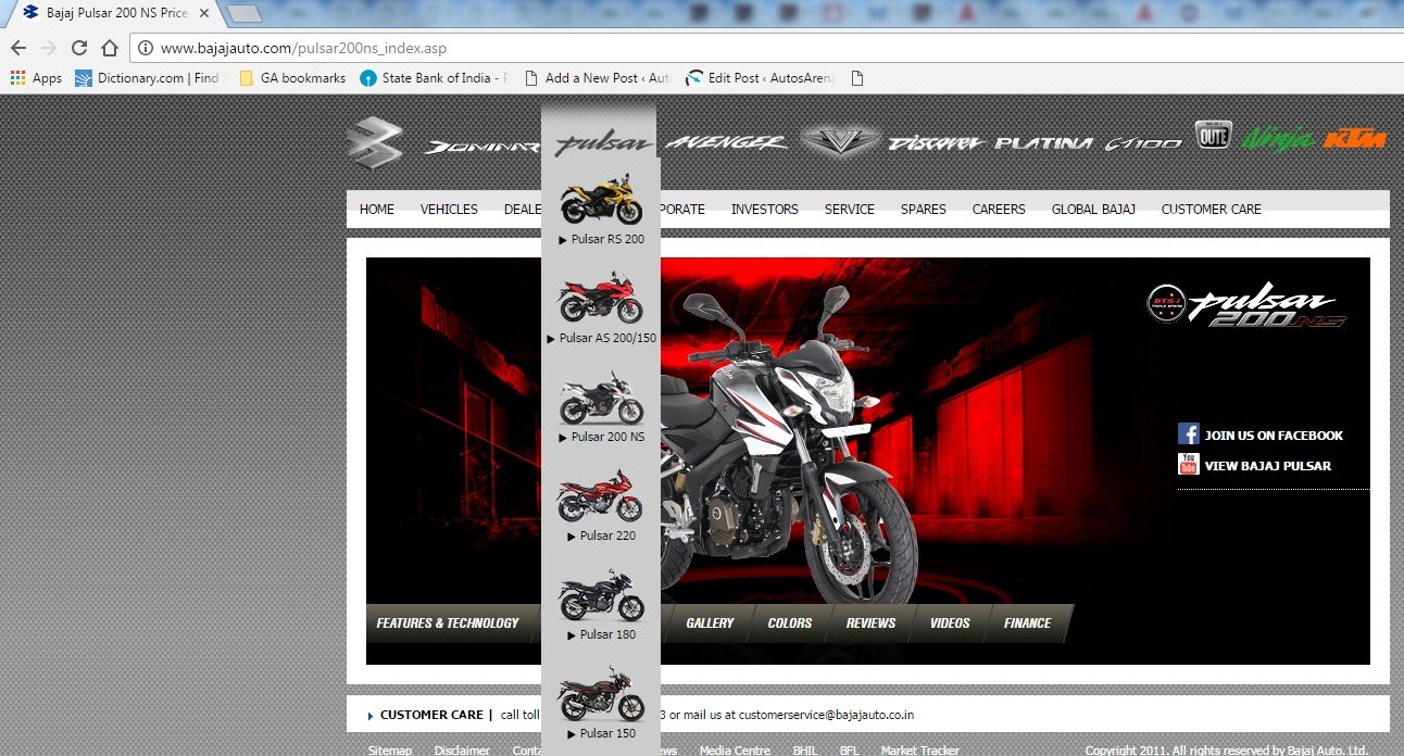 bajaj company website