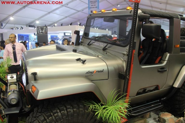 Mahindra Thar Daybreak Edition With Solid Roof Showcased At Surat Auto